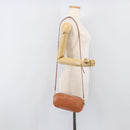 Miu Miu Shoulder Bag Leather Embossed Brown Gold Auth 199420A-22