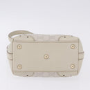GUCCI GG Canvas Guccissima Tote Bag Leather White Gold 145994 Auth 199421V-10
