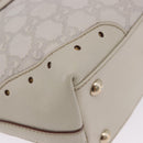 GUCCI GG Canvas Guccissima Tote Bag Leather White Gold 145994 Auth 199421V-11