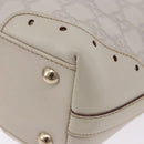 GUCCI GG Canvas Guccissima Tote Bag Leather White Gold 145994 Auth 199421V-12
