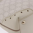 GUCCI GG Canvas Guccissima Tote Bag Leather White Gold 145994 Auth 199421V-13