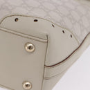 GUCCI GG Canvas Guccissima Tote Bag Leather White Gold 145994 Auth 199421V-14