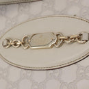 GUCCI GG Canvas Guccissima Tote Bag Leather White Gold 145994 Auth 199421V-15