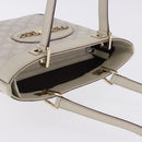 GUCCI GG Canvas Guccissima Tote Bag Leather White Gold 145994 Auth 199421V-7