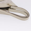 GUCCI GG Canvas Guccissima Tote Bag Leather White Gold 145994 Auth 199421V-8