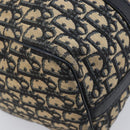 Christian Dior Trotter Canvas Boston Bag Navy Silver Auth 199424-11