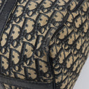 Christian Dior Trotter Canvas Boston Bag Navy Silver Auth 199424-12
