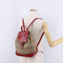 Burberrys Nova Check Backpack Canvas Beige Gold Auth 199427V-25