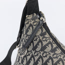 Christian Dior Trotter Canvas Shoulder Bag Black Silver Auth 199429-17
