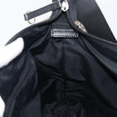 Christian Dior Trotter Canvas Shoulder Bag Black Silver Auth 199429-19