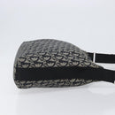 Christian Dior Trotter Canvas Shoulder Bag Black Silver Auth 199429-3