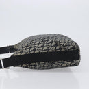 Christian Dior Trotter Canvas Shoulder Bag Black Silver Auth 199429-4