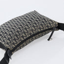 Christian Dior Trotter Canvas Shoulder Bag Black Silver Auth 199429-6