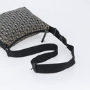 Christian Dior Trotter Canvas Shoulder Bag Black Silver Auth 199429-7
