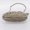Miu Miu Matelasse Hand Bag Leather 2way Beige Gold Auth 199433V-5