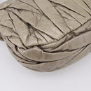 Miu Miu Matelasse Hand Bag Leather 2way Beige Gold Auth 199433V-19