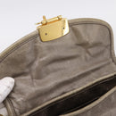 Miu Miu Matelasse Hand Bag Leather 2way Beige Gold Auth 199433V-10