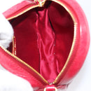 Miu Miu Matelasse Hand Bag Leather Red Gold Auth 199435V-17