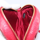 Miu Miu Matelasse Hand Bag Leather Red Gold Auth 199435V-19