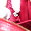 Miu Miu Matelasse Hand Bag Leather Red Gold Auth 199435V-21
