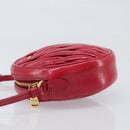 Miu Miu Matelasse Hand Bag Leather Red Gold Auth 199435V-5
