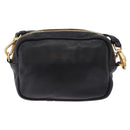 PRADA Ribbon Shoulder Bag Leather Black Pink Auth 199439V-3