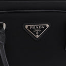PRADA Hand Bag Nylon Black Silver Auth 199441V-20