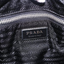 PRADA Hand Bag Nylon Black Silver Auth 199441V-22