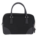 PRADA Hand Bag Nylon Black Silver Auth 199441V-2