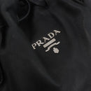 PRADA Tote Bag Leather Black Silver Auth 199442V-21
