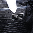 PRADA Tote Bag Leather Black Silver Auth 199442V-22