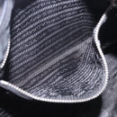 PRADA Tote Bag Leather Black Silver Auth 199442V-26