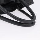 PRADA Tote Bag Leather Black Silver Auth 199442V-7