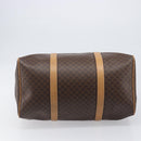 CELINE Macadam Canvas Boston Bag PVC Leather Brown Gold Auth 199445-10