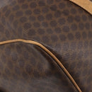 CELINE Macadam Canvas Boston Bag PVC Leather Brown Gold Auth 199445-14