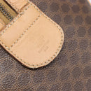 CELINE Macadam Canvas Boston Bag PVC Leather Brown Gold Auth 199445-15