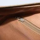 CELINE Macadam Canvas Boston Bag PVC Leather Brown Gold Auth 199445-22