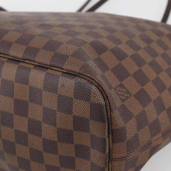 LOUIS VUITTON Damier Ebene Neverfull MM Tote Bag N51105 LV Auth 199447