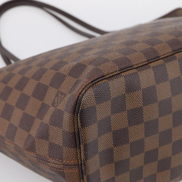 LOUIS VUITTON Damier Ebene Neverfull MM Tote Bag N51105 LV Auth 199447
