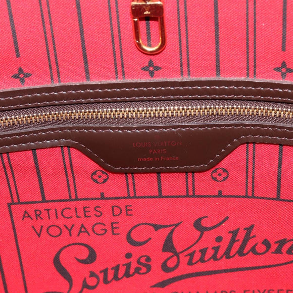 LOUIS VUITTON Damier Ebene Neverfull MM Tote Bag N51105 LV Auth 199447