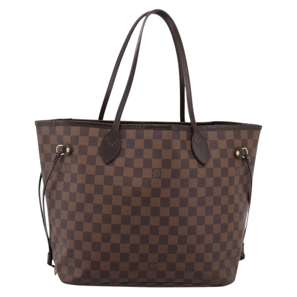 LOUIS VUITTON Damier Ebene Neverfull MM Tote Bag N51105 LV Auth 199447
