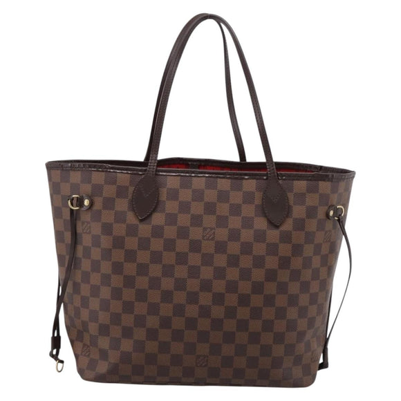 LOUIS VUITTON Damier Ebene Neverfull MM Tote Bag N51105 LV Auth 199447