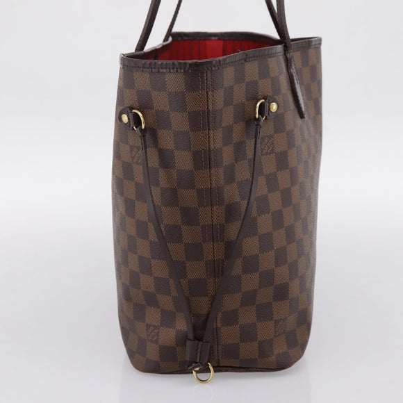 LOUIS VUITTON Damier Ebene Neverfull MM Tote Bag N51105 LV Auth 199447