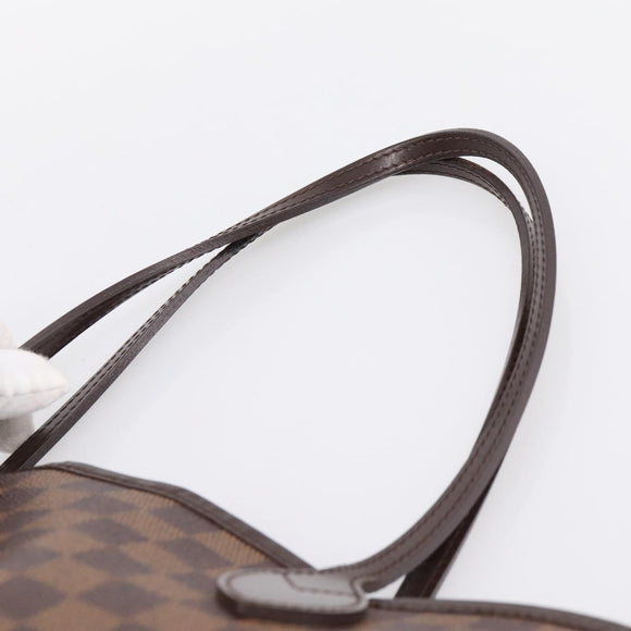 LOUIS VUITTON Damier Ebene Neverfull MM Tote Bag N51105 LV Auth 199447