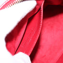 SAINT LAURENT Baby Duffel Hand Bag Leather 2way Red Gold Auth 199452V-11