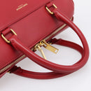 SAINT LAURENT Baby Duffel Hand Bag Leather 2way Red Gold Auth 199452V-7