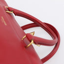 SAINT LAURENT Baby Duffel Hand Bag Leather 2way Red Gold Auth 199452V-14