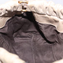 Miu Miu Hand Bag Vitello Lux Leather 2way Beige Gold Auth 199453V-20