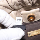 Miu Miu Hand Bag Vitello Lux Leather 2way Beige Gold Auth 199453V-23