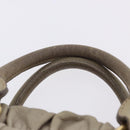 Miu Miu Hand Bag Vitello Lux Leather 2way Beige Gold Auth 199453V-9